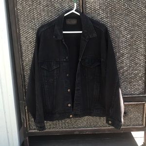 Levi Strauss Mens Medium Black Denim Jacket